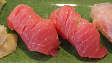 Bachi Chu-toro ~ Nigiri Specials ~ medium fatty big-eye tuna from Hawaii