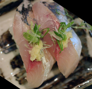 Ami Aji ~ Nigiri Specials ~ Net caught jack mackerel from Japan