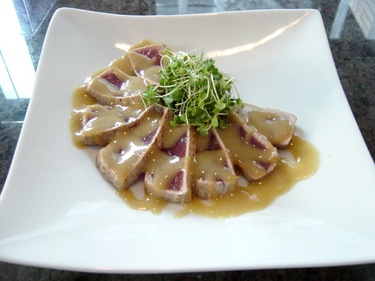 Seared Tuna ~ Small Plates from the Sushi Bar ~ with sweet tamari sesame oil