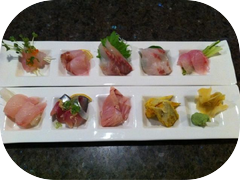 Beautiful sashimi platters tonight.